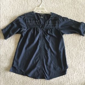 Black top with lace and stud detail